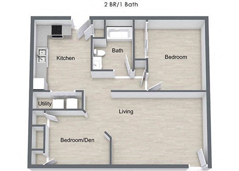 2 Bedroom Floor Plan