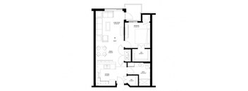 1 Bedroom Floor Plan