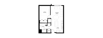 Grand Central Flats_1 Bedroom Floor Plan
