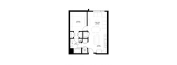 Grand Central Flats_1 Bedroom Floor Plan