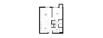 Grand Central Flats_1 Bedroom Floor Plan