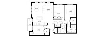 Grand Central Flats_3 Bedroom Floor Plan