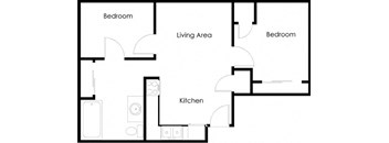 Dominium_Grand South Senior_2 Bedroom Floor Plan