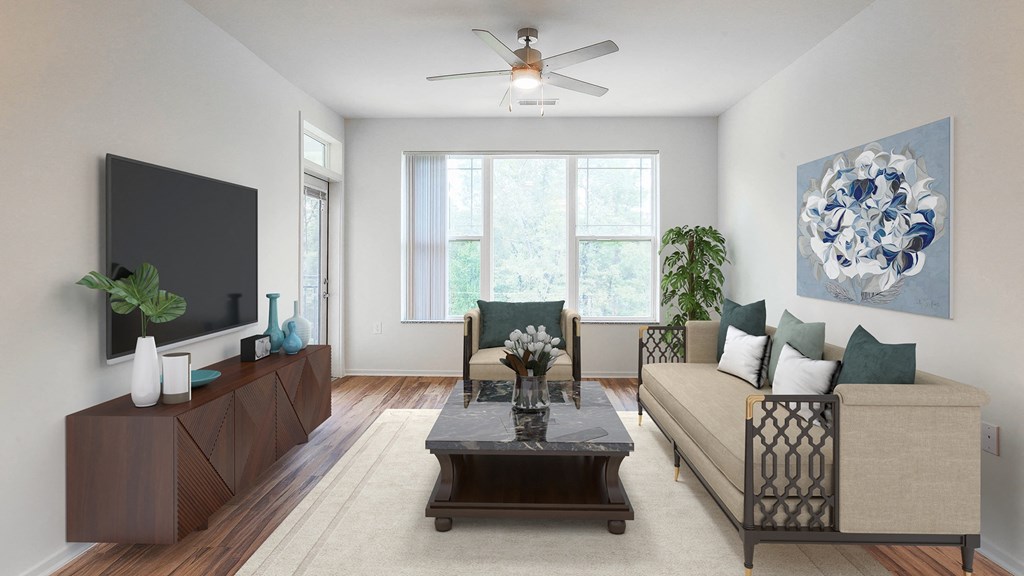 Living Room at Haven at Congaree Pointe 55+ Apartments, Columbia, SC