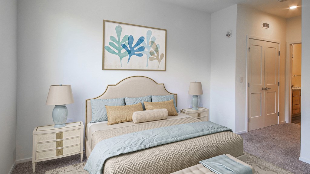 Bedroom at Haven at Congaree Pointe 55+ Apartments, Columbia, SC 29209