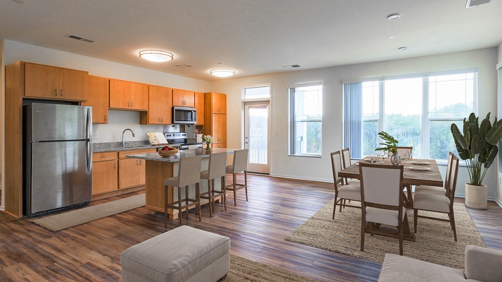 Kitchen With Dining Area at Haven at Congaree Pointe 55+ Apartments, South Carolina