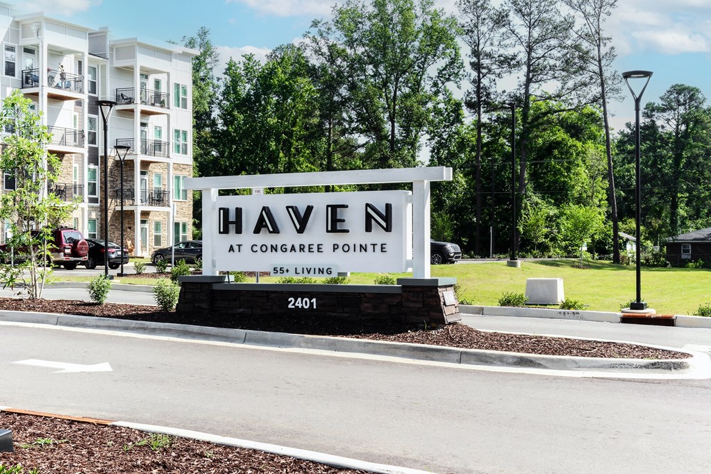 Property Signage at Haven at Congaree Pointe 55+ Apartments, South Carolina