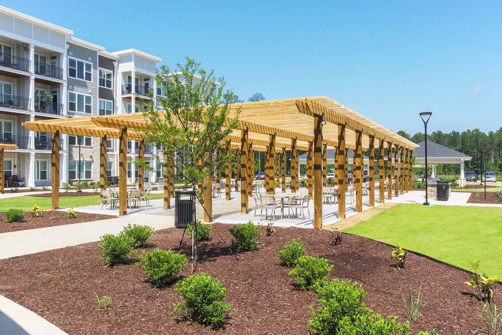 Garden Area at Haven at Congaree Pointe 55+ Apartments, Columbia South Carolina
