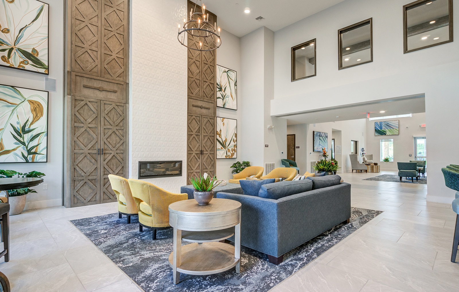 the preserve at ballantyne commons living room with couches and chairs