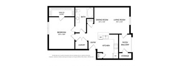 Highland Hills_1 Bedroom Floor Plan