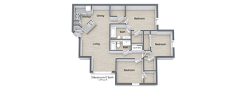 3 Bedroom Floor Plan