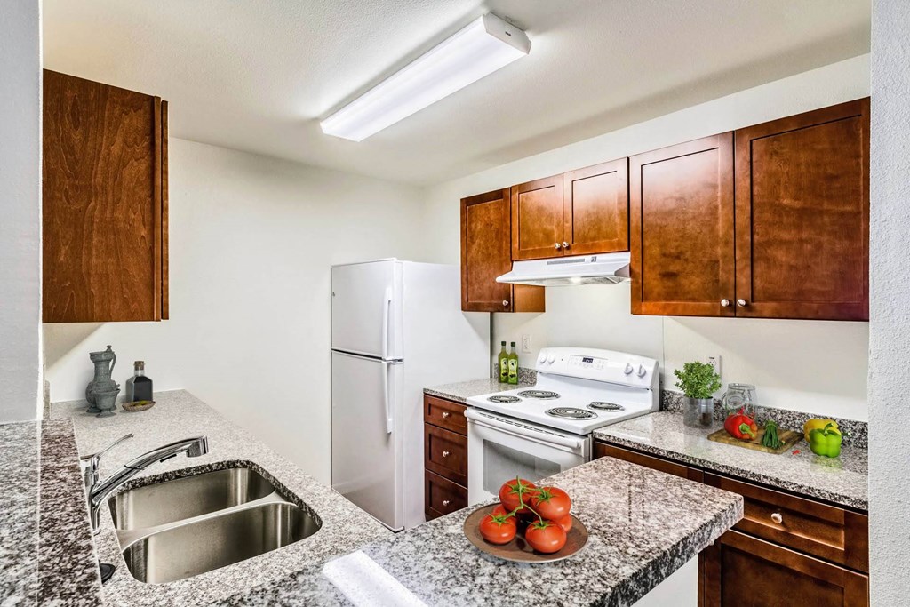 Fully Furnished Kitchen at Lakecrest Village, Texas