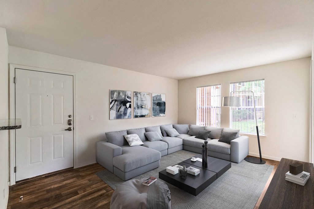 Living Area Interior at Lakecrest Village, Houston, TX 