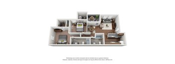 2 Bedroom Floor Plan