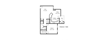 Lakeside Manor_1 Bedroom Floor Plan