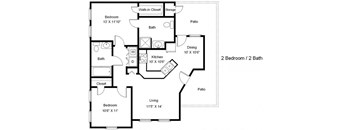 Lakeside Manor_2 Bedroom Floor Plan