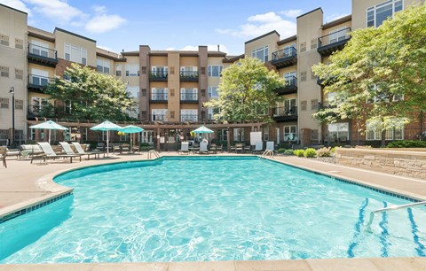 Pool at The Landings at Silver Lake Village, St. Anthony