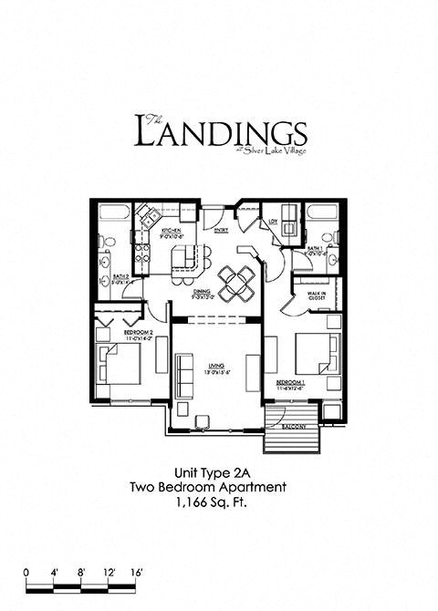 Dominium_Landings at Silver Lake_2 Bedroom Floor Plan