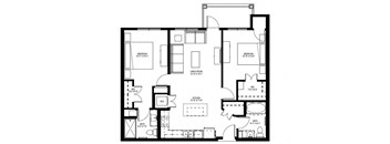 2 Bedroom Floor Plan