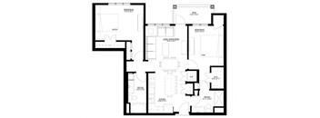 2 Bedroom Floor Plan at Landings of Lexington, Lexington, MN