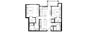2 Bedroom Floor Plan at Landings of Lexington, Lexington Minnesota