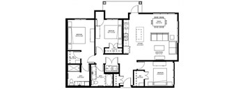 3 Bedroom Floor Plan at Landings of Lexington, Minnesota, 55014