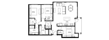 3 Bedroom Floor Plan at Landings of Lexington, Lexington, 55014
