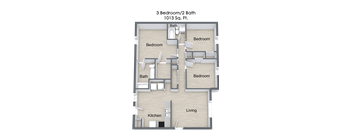 3 Bedroom Floor Plan