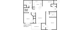 2 bedroom floor plan