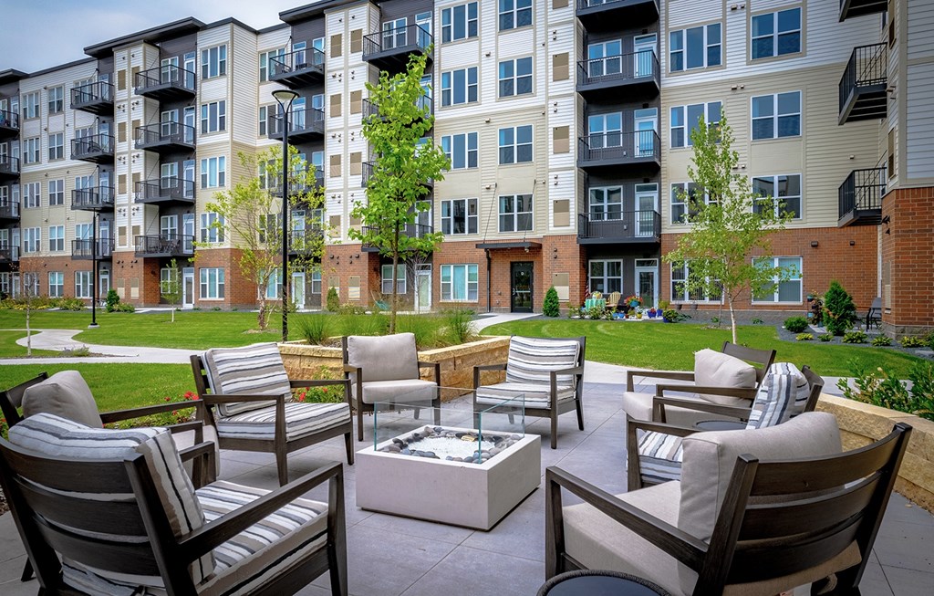 Fire Pit Fire Pit at Legacy Commons at Signal Hills 55+ Apartments, Minnesota
