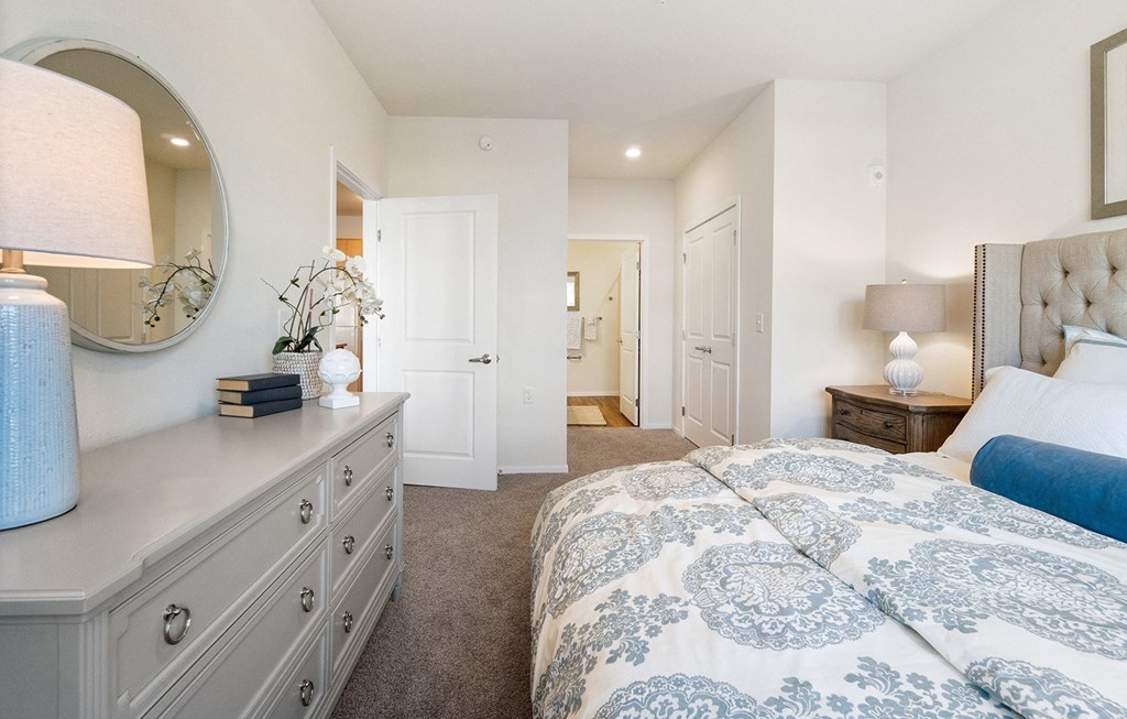 Modern Bedroom at Signal Hills 55+ Apartments, West St. Paul, MN, 55118