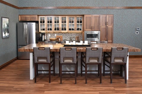 Clubhouse Kitchen at The Legends of Cottage Grove 55+ Apartments, Cottage Grove Minnesota