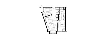 2 Bedroom Floor Plan