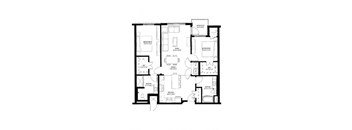 2 Bedroom Floor Plan at The Legends of Cottage Grove 55+ Apartments, Cottage Grove Minnesota