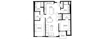 2 Bedroom Floor Plan at The Legends of Cottage Grove 55+ Apartments, Cottage Grove
