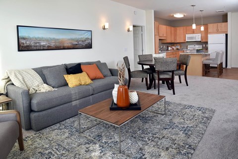 Living Room at The Legends of Cottage Grove 55+ Apartments, Cottage Grove, 55016