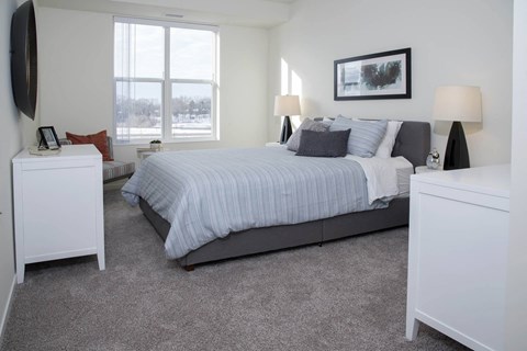 Bedroom at The Legends of Cottage Grove 55+ Apartments, Cottage Grove, 55016