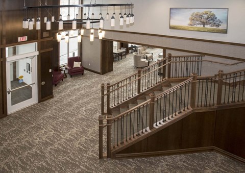 Clubhouse Lobby at The Legends of Cottage Grove 55+ Apartments, Cottage Grove, MN 55016