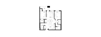 2 Bedroom Floor Plan at The Legends of Woodbury 55+ Apartments, Woodbury, 55129