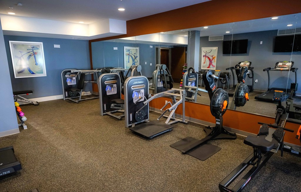 Cardio Machines In Gym Cardio Machines In Gym at The Legends at Berry 62+ Apartments, St. Paul, Minnesota
