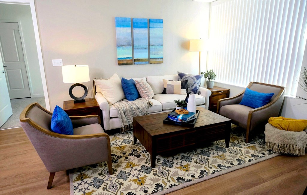 Modern Living Room at The Legends at Berry 62+ Apartments, St. Paul, MN