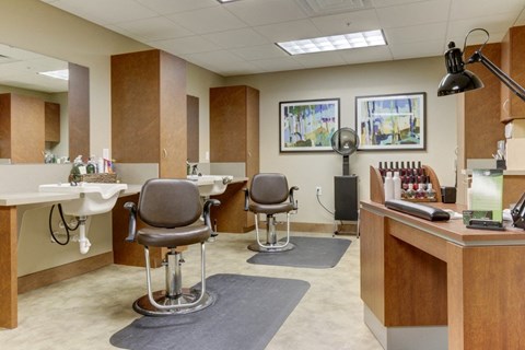 Beauty Salon at The Legends at Silver Lake Village 55+ Apartments, St. Anthony, Minnesota, 55421