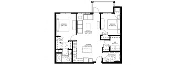 2 Bedroom Floor Plan