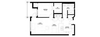 1 Bedroom Floor Plan