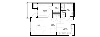 1 Bedroom Floor Plan