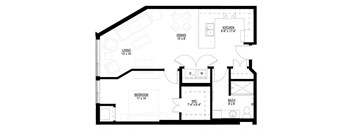 1 Bedroom Floor Plan