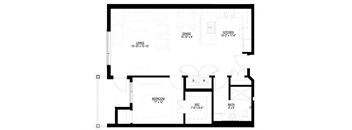1 Bedroom Floor Plan