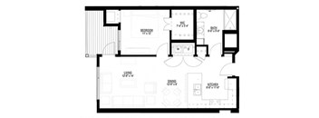 1 Bedroom Floor Plan