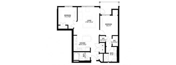 2 Bedroom Floor Plan