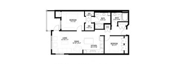2 Bedroom Floor Plan